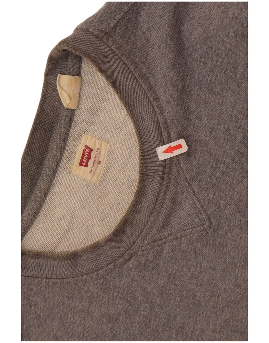 Levi's Sweatshirt Jumper Homme Gris Moyen Coton