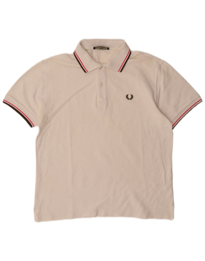 Fred Perry Polo Homme Blanc Moyen