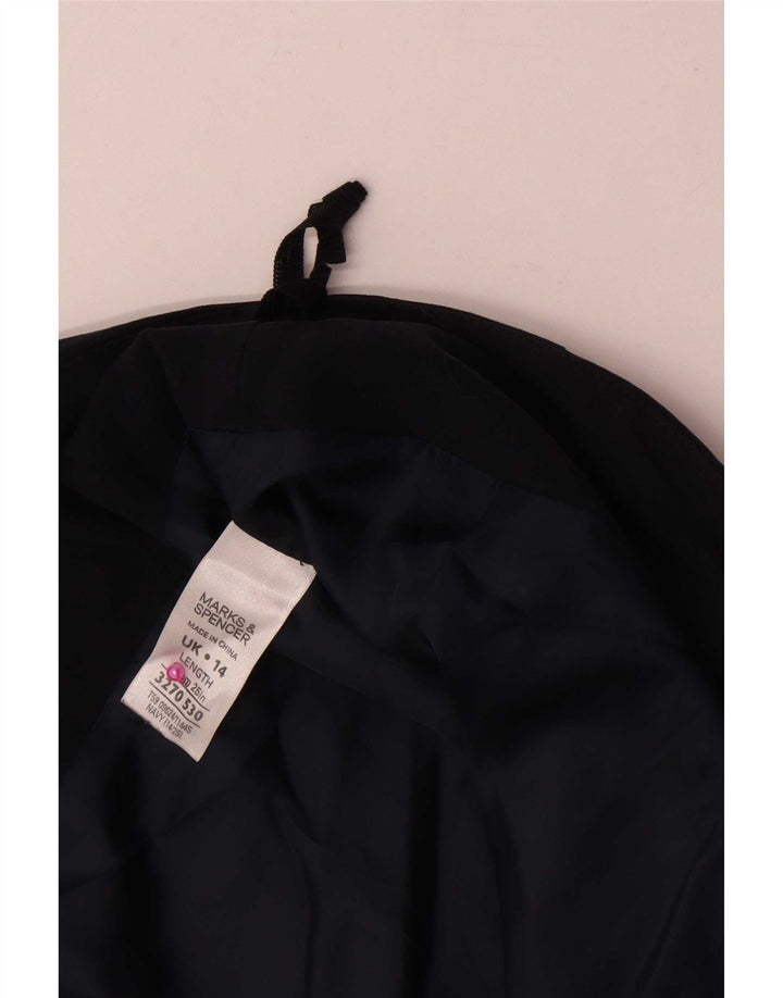 Marks & Spencer Jupe crayon pour femme UK 14 Large W34 Bleu marine Polyester