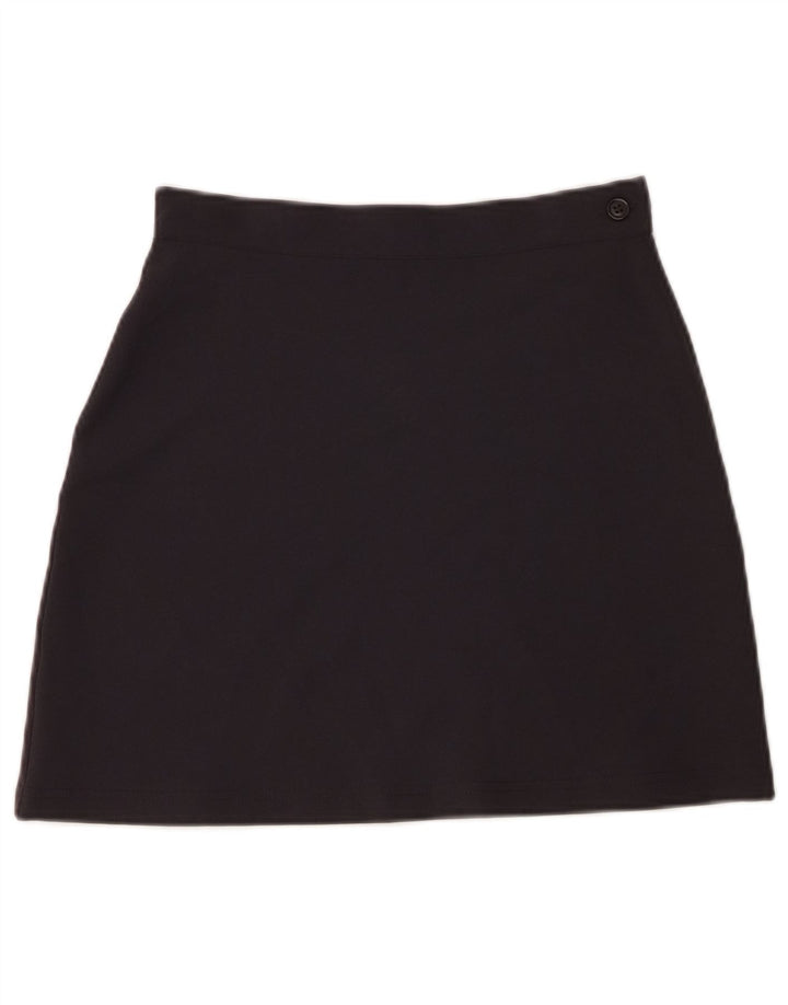 Benetton Mini-jupe Femme IT 40 Small W26 Bleu Marine Polyester
