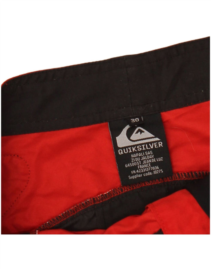 Quiksilver Short de Bain Graphique Homme Rouge Moyen Polyester Colorblock