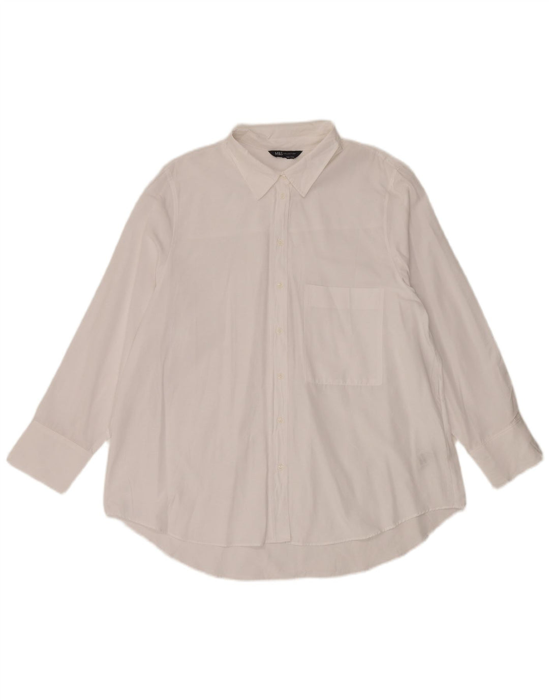 Marks & Spencer Chemise surdimensionnée pour femme UK 18 XL Coton blanc