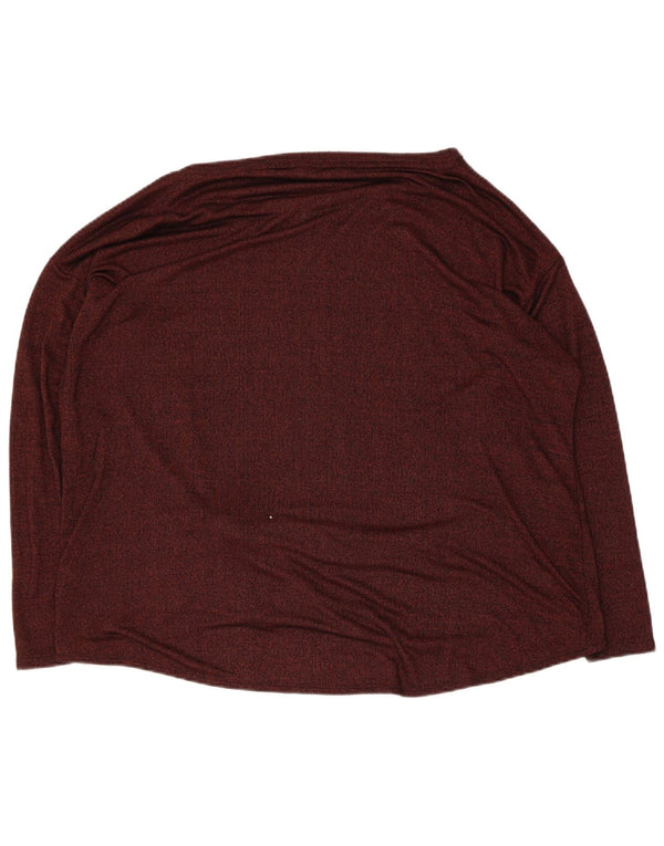 Marks & Spencer Haut à manches longues pour femme UK 24 4XL Bordeaux Viscose