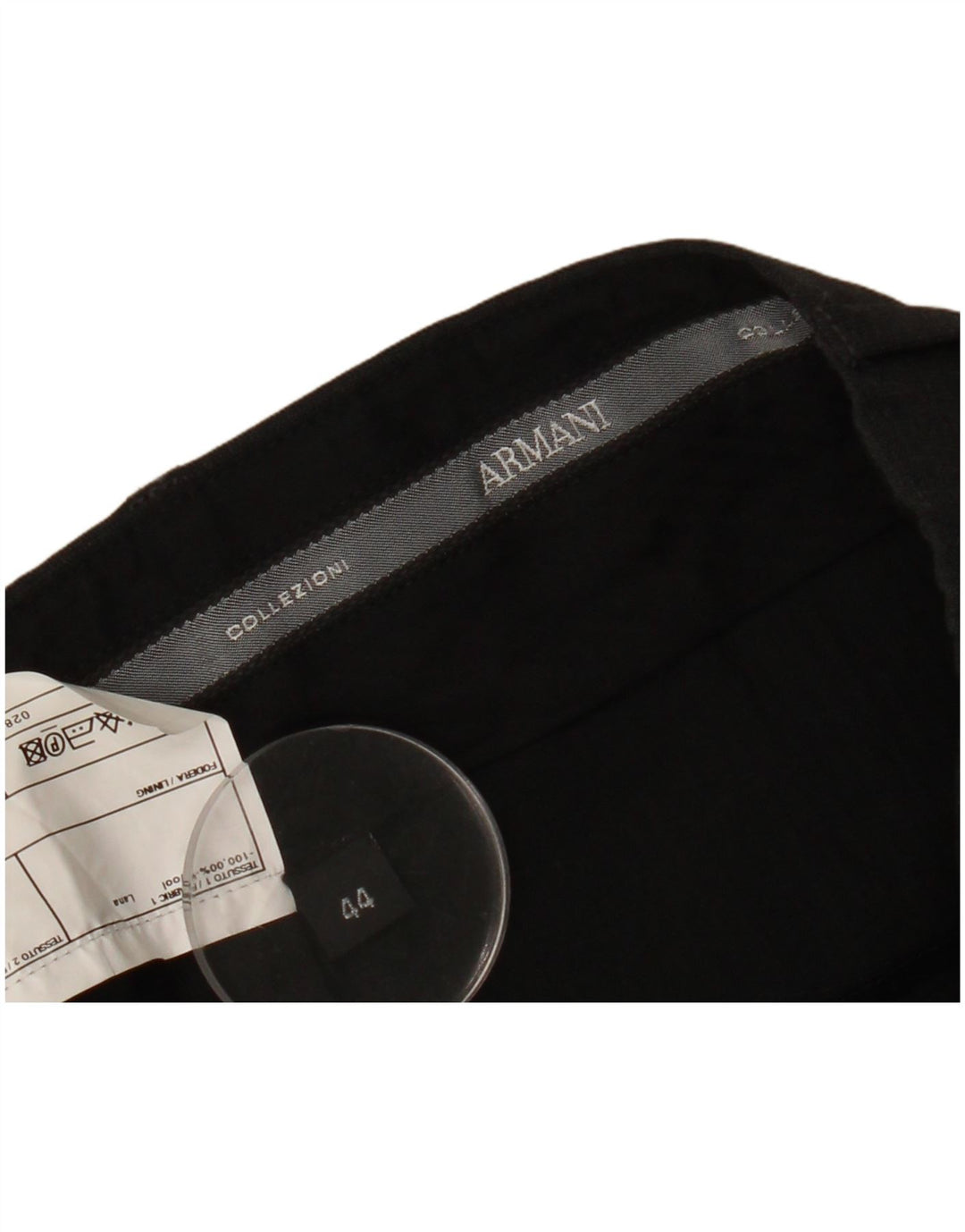 ARMANI Pantalon Chino Droit Homme IT 44 XS W29 L30 Gris Laine