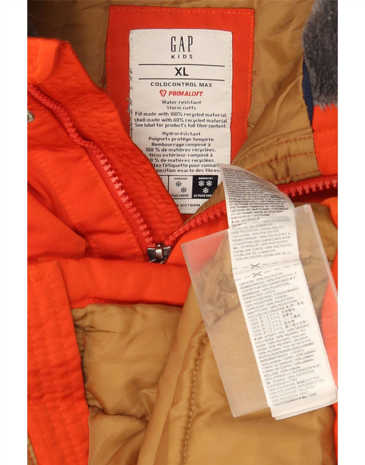 GAP Parka à capuche pour garçon 11-12 ans XL Orange Polyester