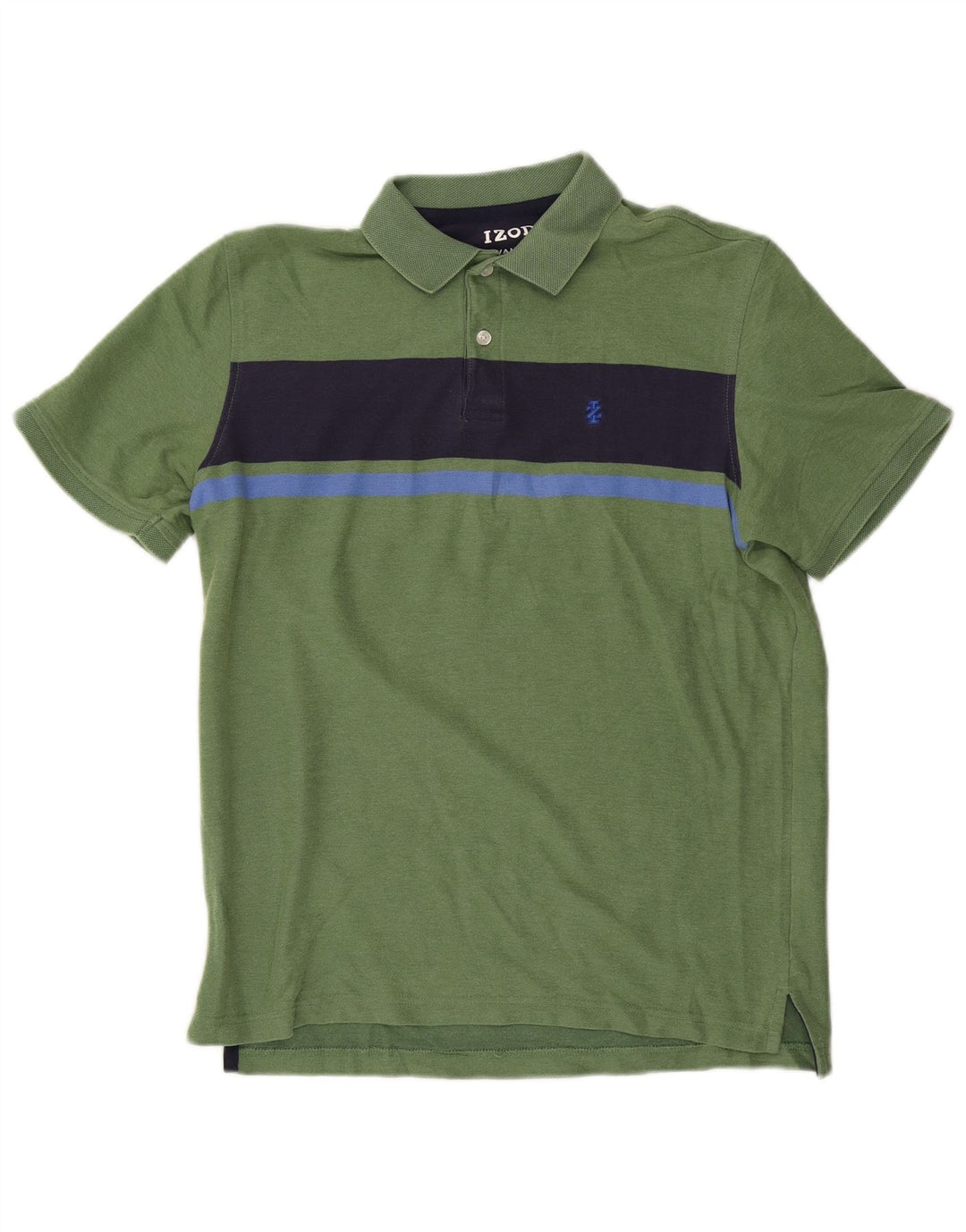 IZOD Polo Homme Vert Moyen Colourblock Coton