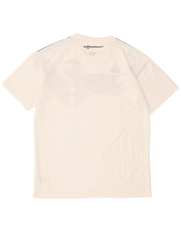 Adidas Mens Deutscher Fussball Bund Graphic T-Shirt Top XL Blanc Polyester