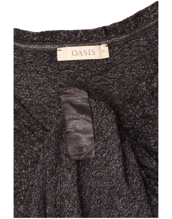 Oasis T-Shirt Femme UK 44 Gris Moyen Viscose Moucheté