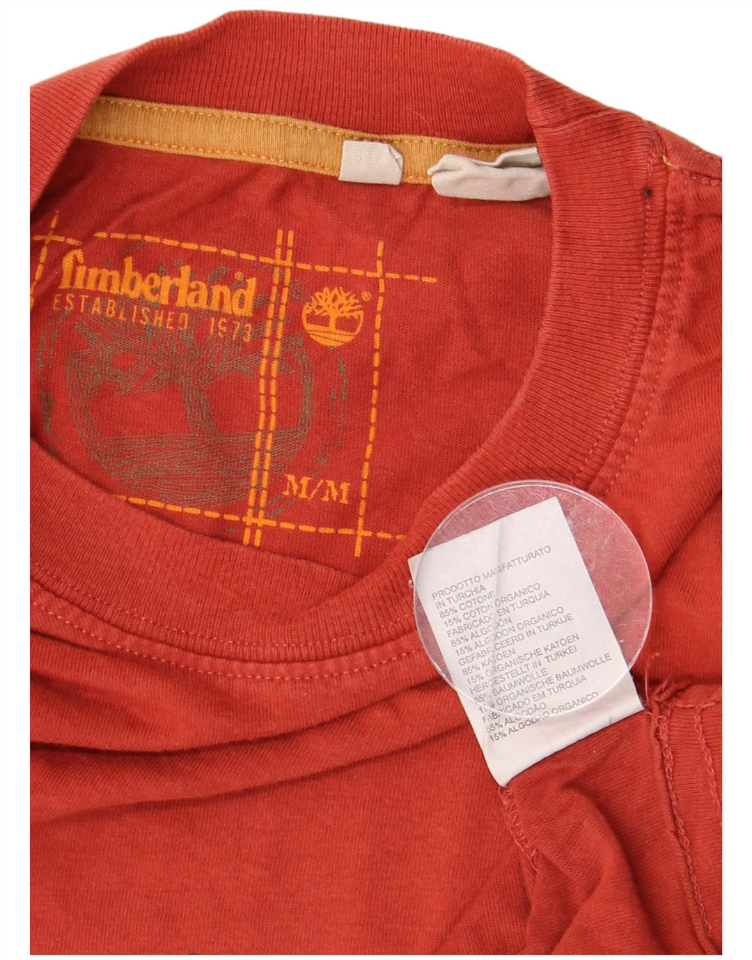 Timberland Haut Graphique à Manches Longues Homme Rouge Moyen Coton