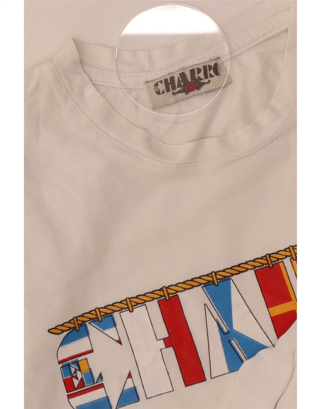 Charro T-Shirt Graphique Homme Blanc Moyen