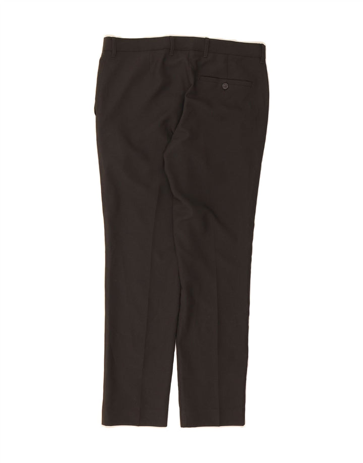 MARKS & SPENCER Womens Slim Chino Trousers W32 L29 Black Polyester Vintage Marks & Spencer and Second-Hand Marks & Spencer from Messina Hembry 