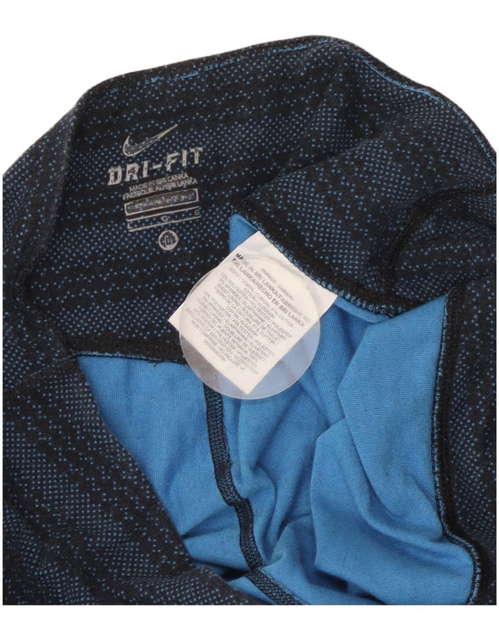 NIKE Legging Capri Dri Fit pour femme UK 14 Grand coton rayé bleu marine