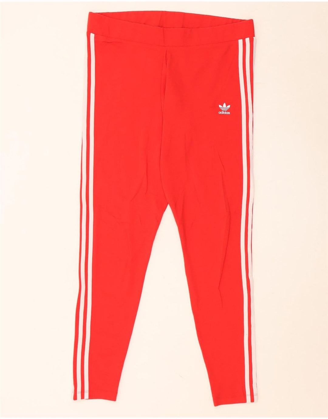 ADIDAS Leggings Femme UK 22 2XL Rouge Coton