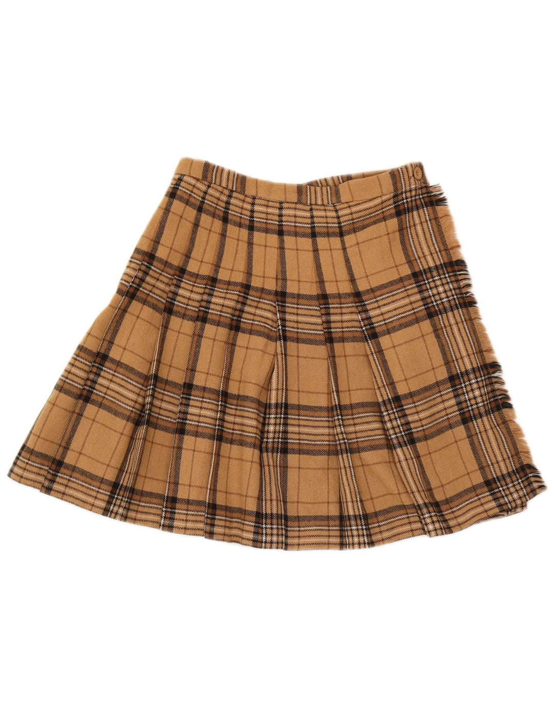 jupe portefeuille femme vintage W26 Petit carreaux bruns