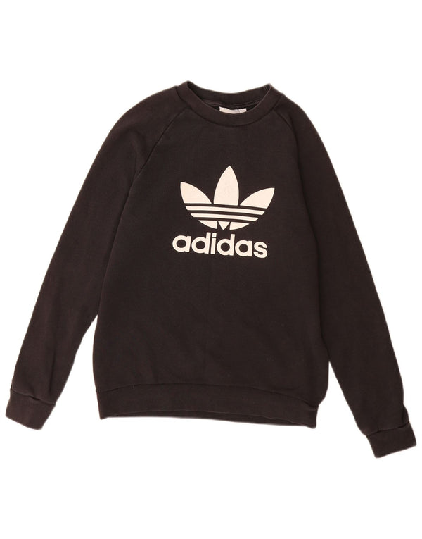 Adidas Mens Graphic Sweatshirt Jumper XS Noir Coton