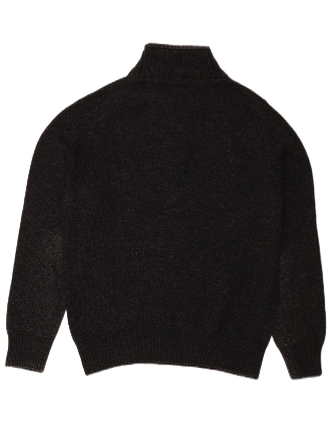 Trussardi Jeans Pull Col Zippé Petit Gris Laine Homme