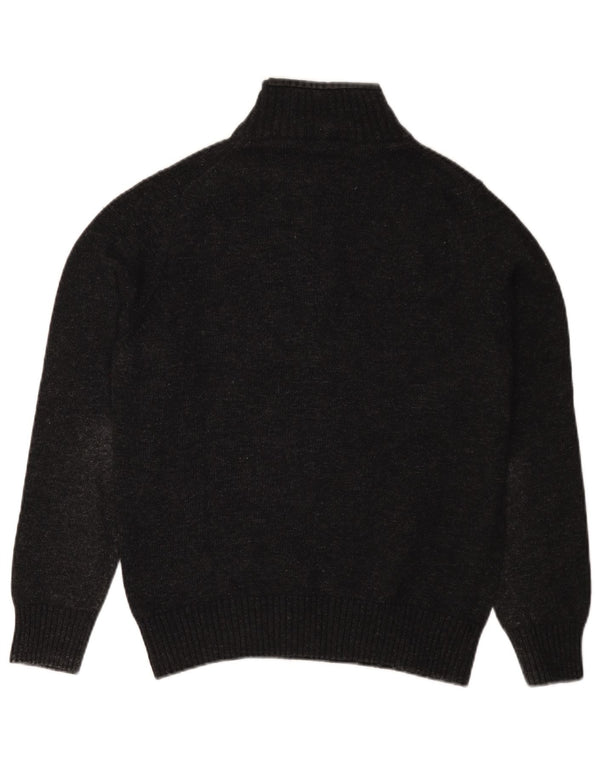 Trussardi Jeans Pull Col Zippé Petit Gris Laine Homme