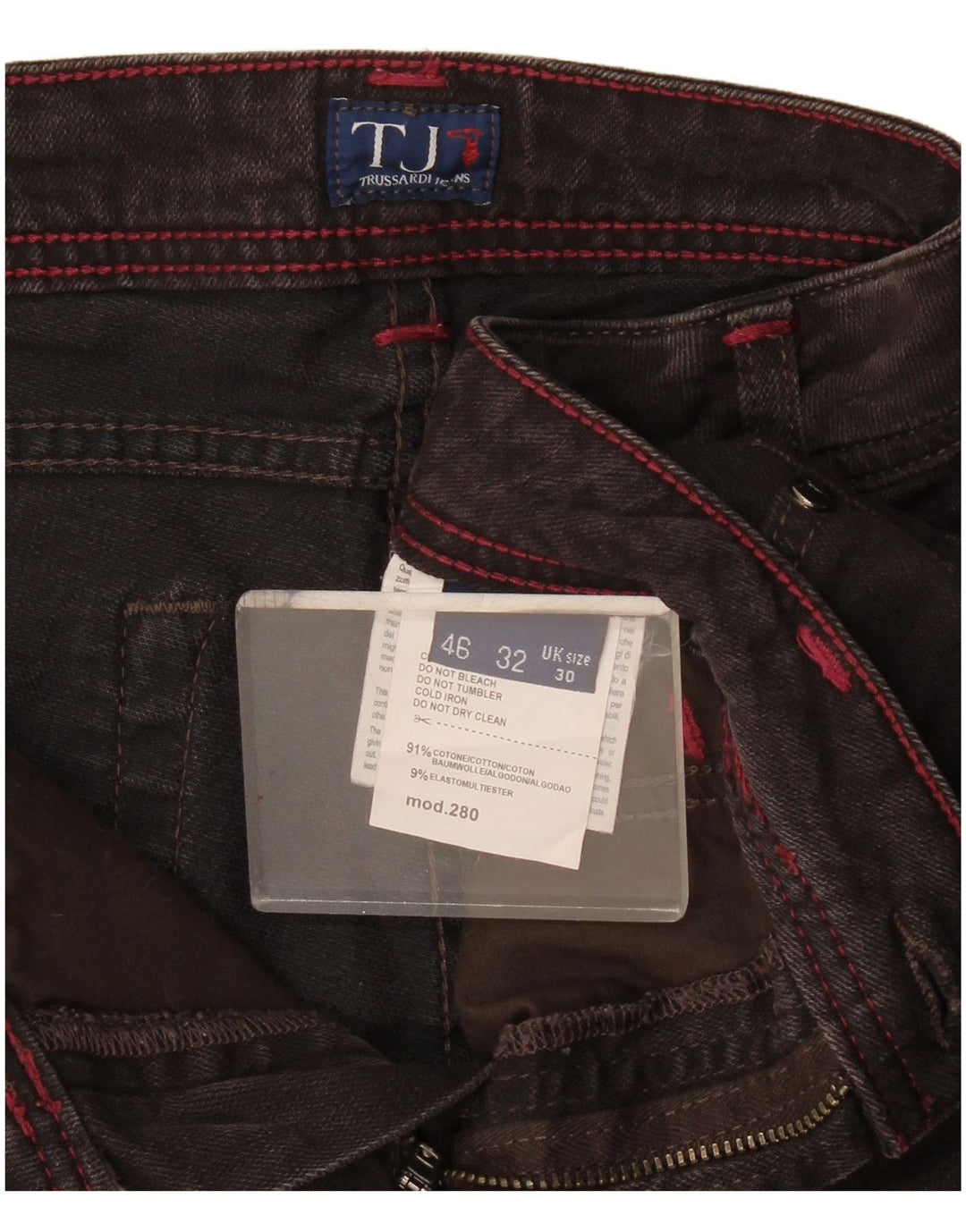 Trussardi Jean Slim W30 L33 Marron Coton Femme