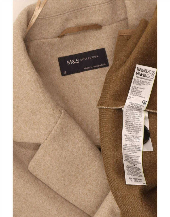 Marks & Spencer Manteau Femme UK 18 XL Coton Beige