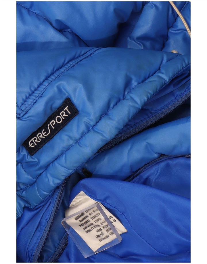 veste rembourrée à capuche vintage pour hommes UK 38 Polyamide bleu moyen