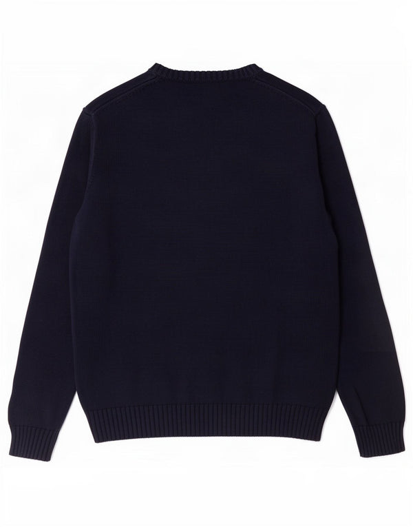 Polo Ralph Lauren Pull col bateau pour homme en coton bleu marine Large