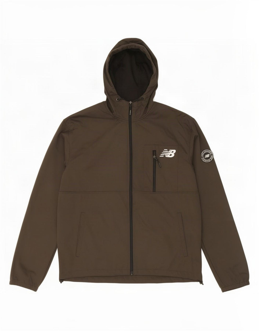 New Balance Veste de survêtement à capuche pour homme Large Kaki Polyester
