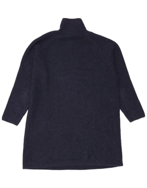 Zara Pull à col roulé pour femme Bleu marine moyen UK 12