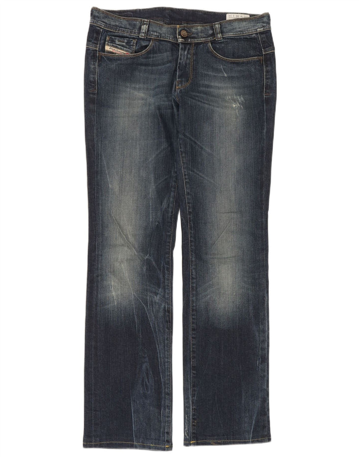 DIESEL Femme Soozy Jean Droit W30 L34 Bleu Coton