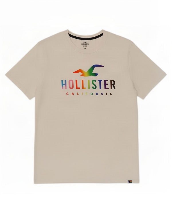 Hollister T-shirt graphique pour homme XL Blanc Coton