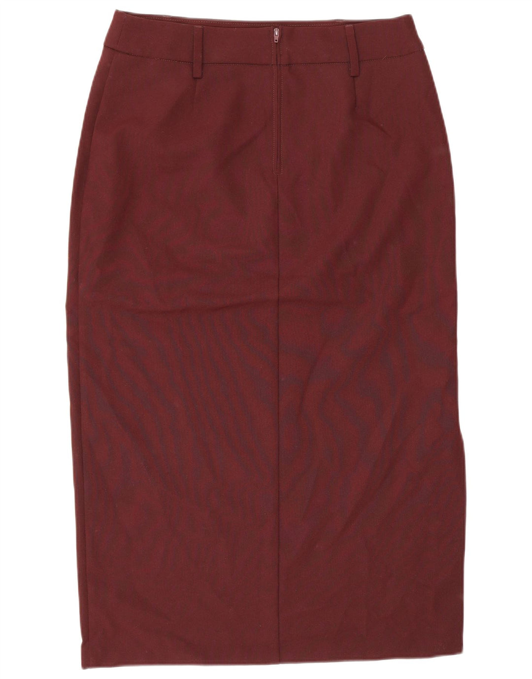 Benetton Jupe Midi Femme IT 44 Medium W28 Bordeaux Polyester