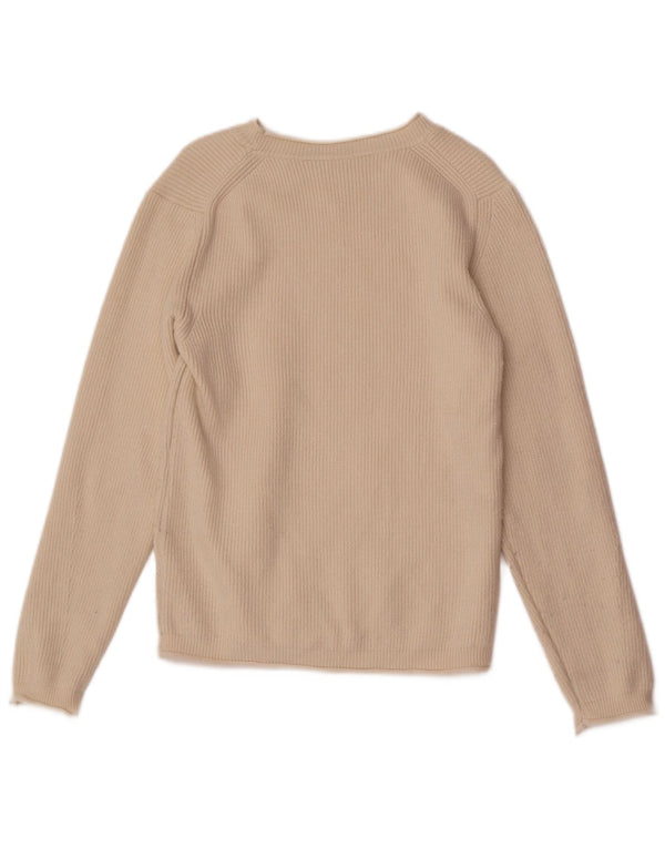 North Sails Pull ras du cou pour femme UK 10 Small Beige Viscose