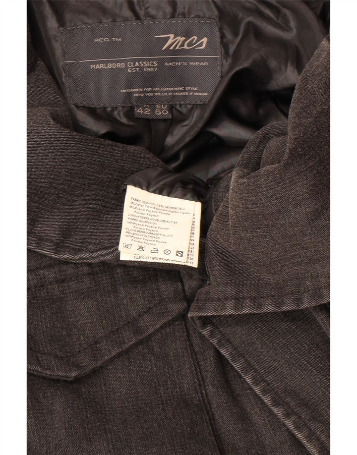 Marlboro Classics Veste utilitaire pour homme EU 50 Grand coton noir