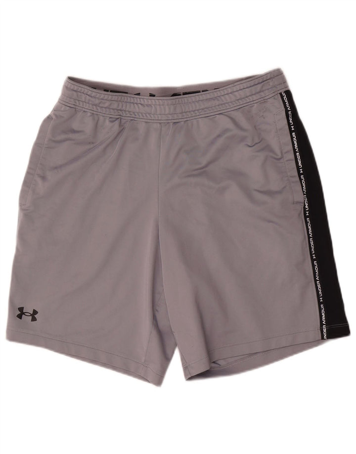 Under Armour Short de Sport Graphique Homme Gris Colorblock Polyester