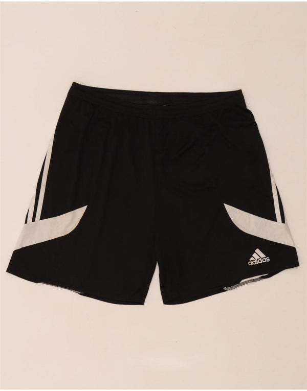 Adidas Short de sport Climalite pour homme en polyester color block Noir Taille L
