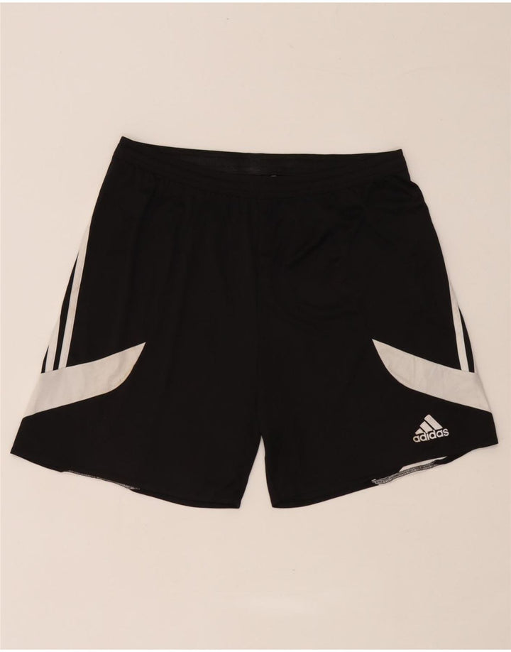 Adidas Short de sport Climalite pour homme en polyester color block Noir Taille L