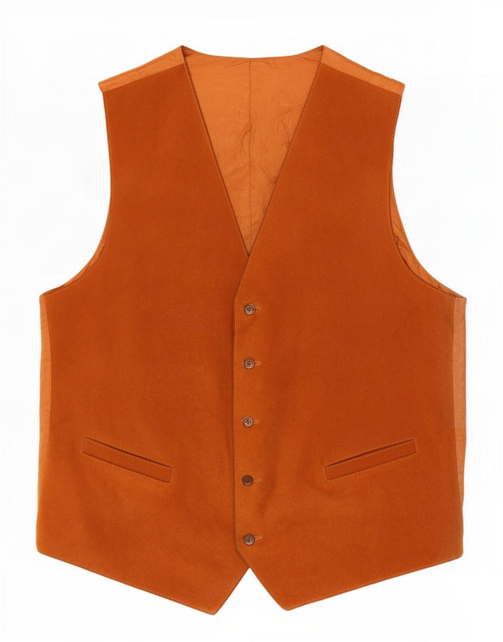 gilet en daim vintage pour hommes petit brun