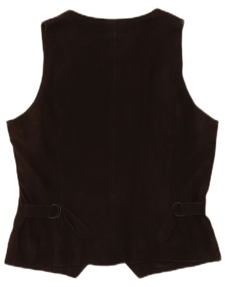 Marc O'Polo Gilet en daim pour femme EU 38 Cuir marron moyen