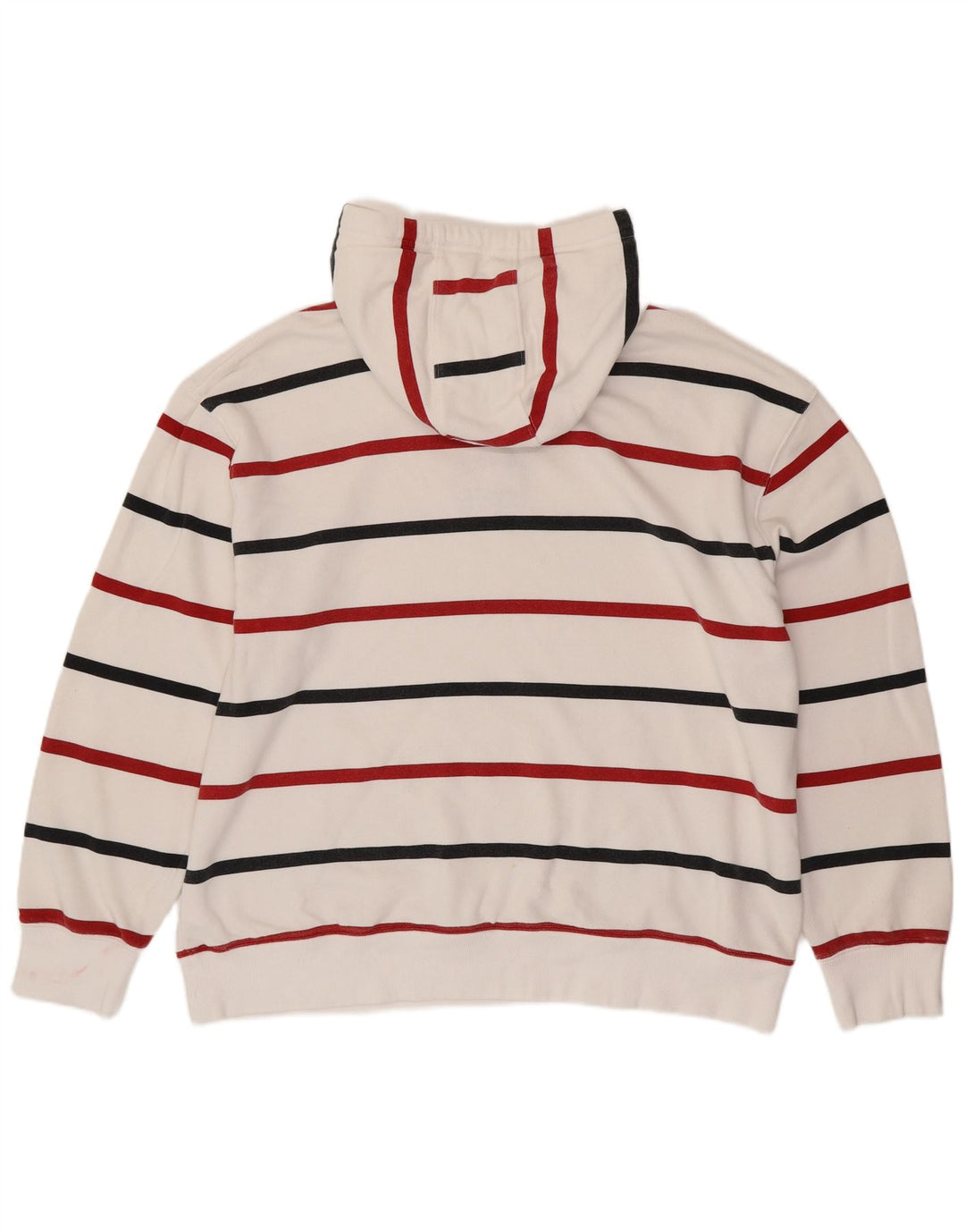TOMMY HILFIGER Pull à capuche pour homme 2XL en coton rayé blanc