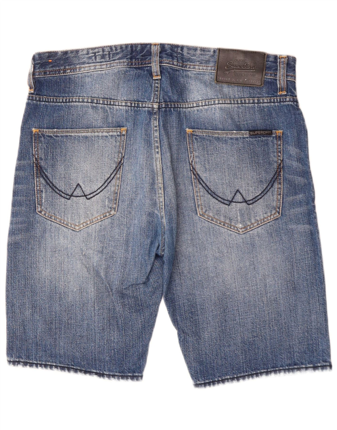SUPERDRY Short en jean slim effet vieilli W32 pour homme en coton bleu moyen