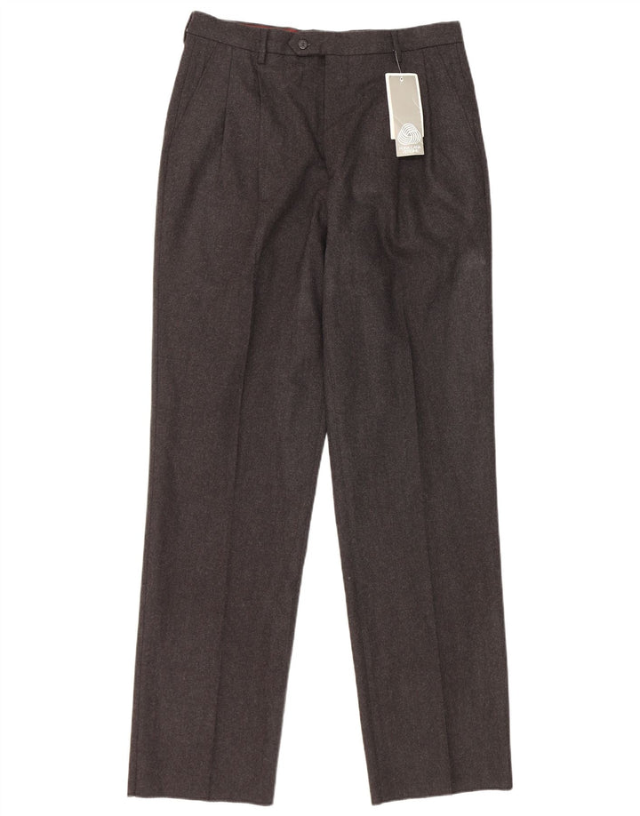vintage Mens Pegged Suit Pantalon IT 48 Moyen W30 L33 Laine Grise