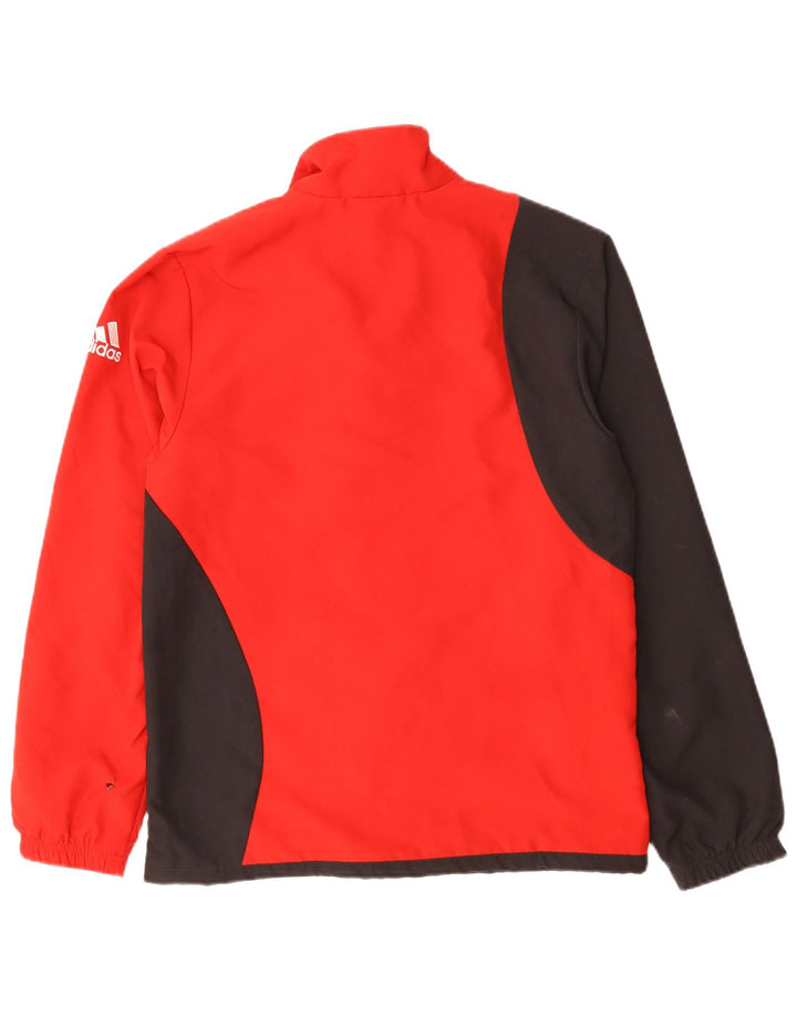 ADIDAS Veste de survêtement pour homme UK 36/38 Petit Rouge Colorblock Polyester