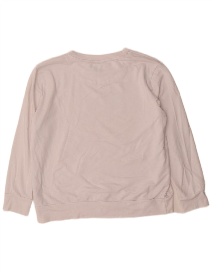 Dkny Sweat-shirt graphique pour femme UK 14 en coton blanc moyen