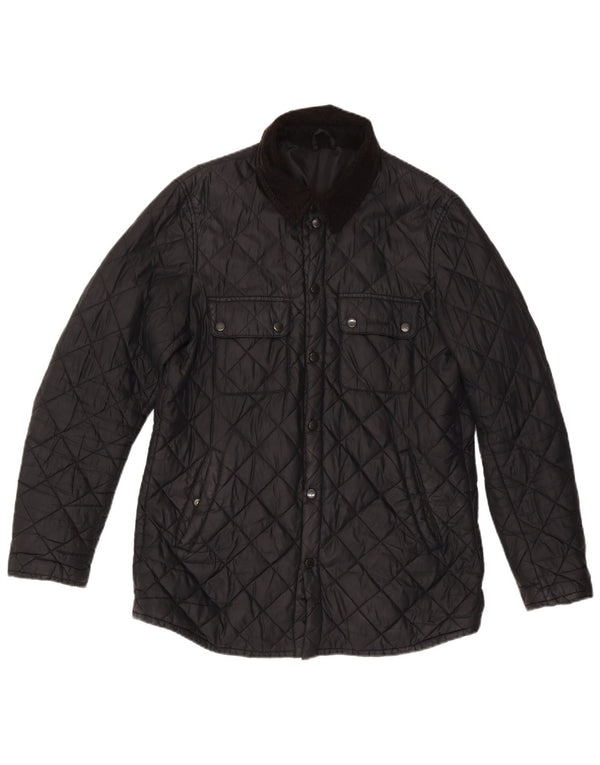 Barbour Veste matelassée pour hommes UK 40 Large Noir Polyamide