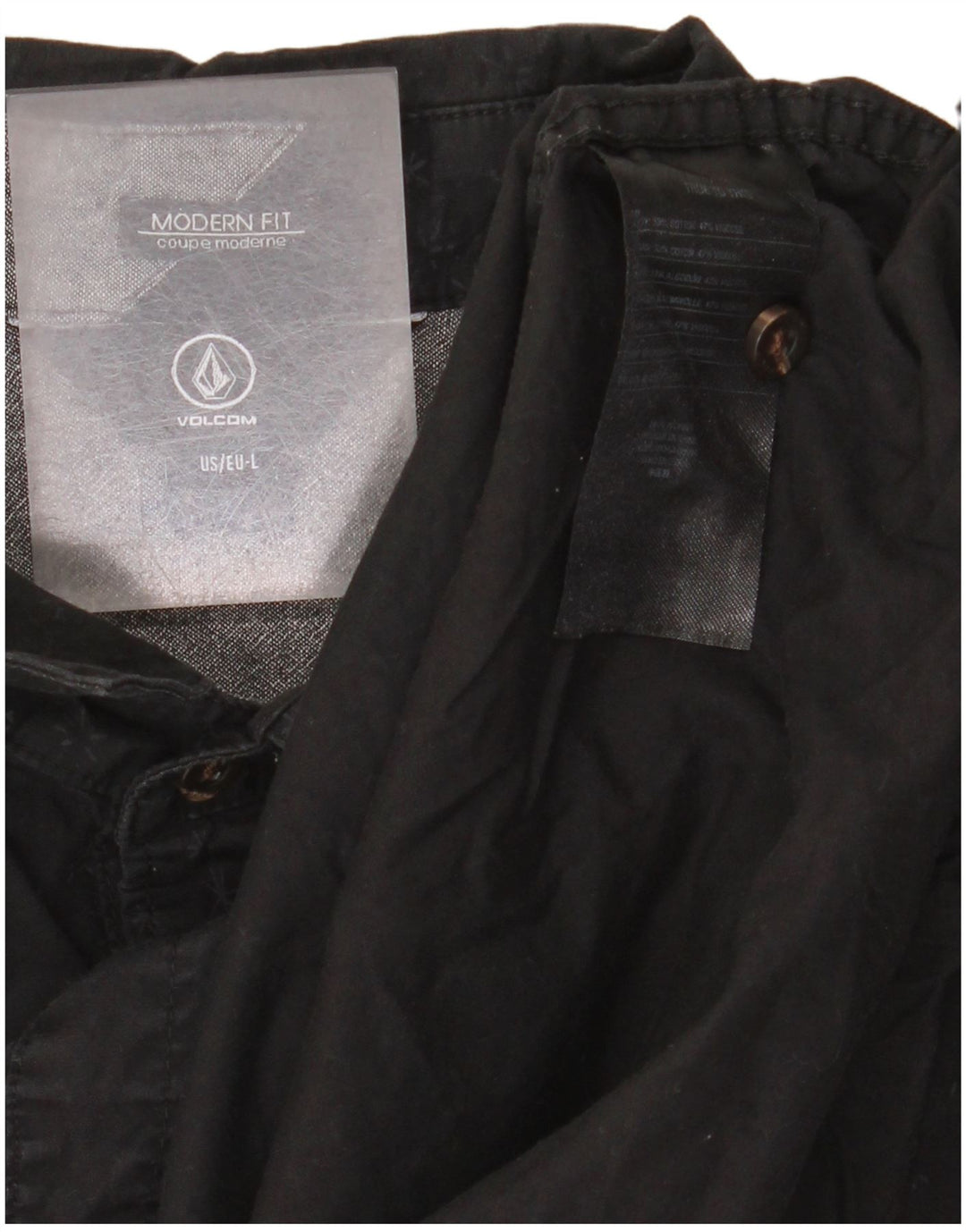 Volcom Chemise coupe moderne pour hommes, grand coton à pois noir
