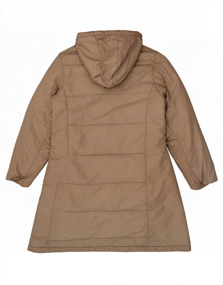 Jack Wolfskin Manteau rembourré à capuche pour femme UK 12/14 Polyester beige moyen