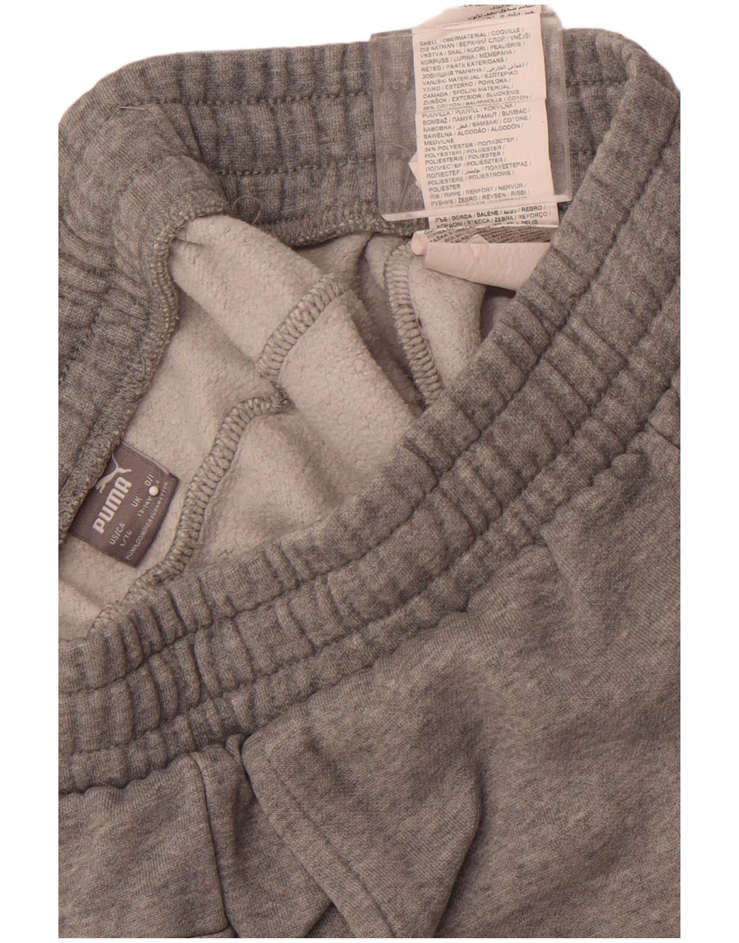 PUMA Pantalon de Survêtement Garçon 13-14 ans Gris Coton