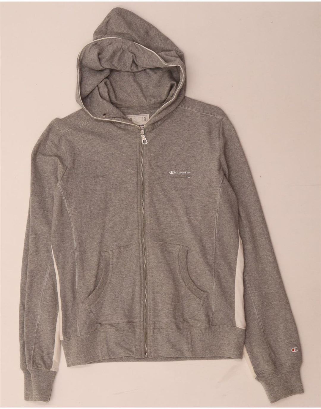 Champion Pull à capuche zippé Heritage Classics pour femme UK 14 Gris moyen