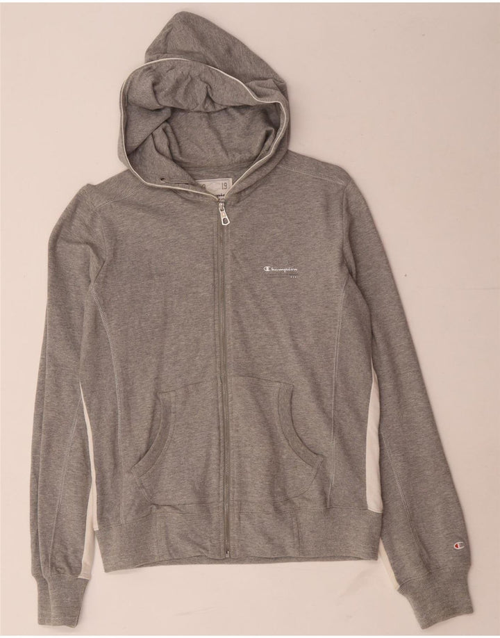 Champion Pull à capuche zippé Heritage Classics pour femme UK 14 Gris moyen