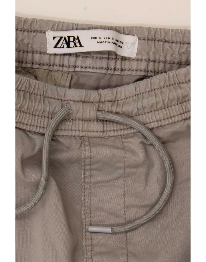 Zara Pantalon Chino Joggers Homme Petit W27 L28 Gris