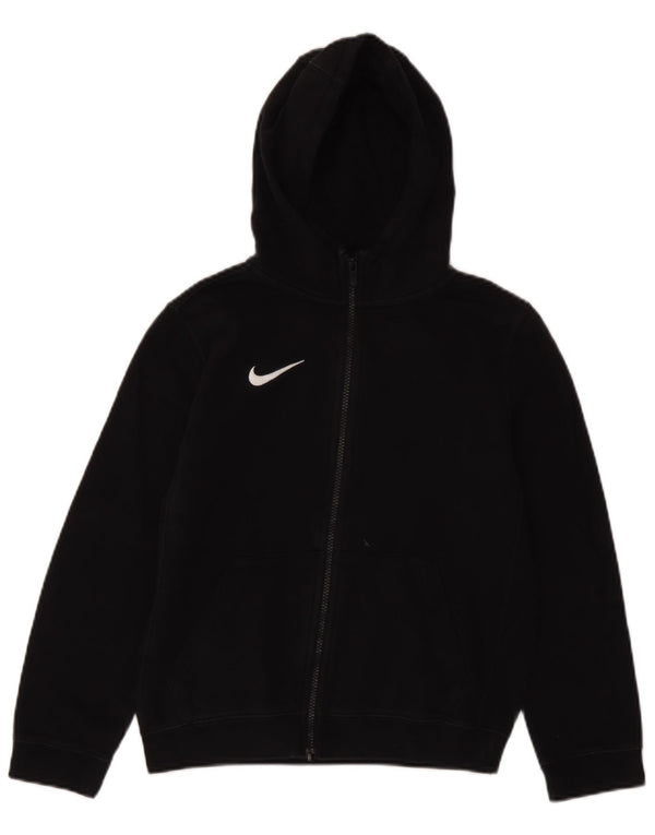 Nike Garçon Zip Sweat à capuche 10-11 ans Coton Noir Moyen